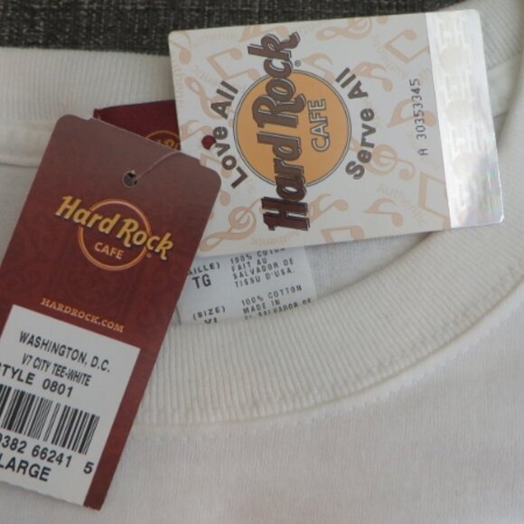 Hard Rock Cafe Washington DC T-Shirt - Rare EAGLE Playing GUITAR - XL - NEW - Picture 7 of 9
